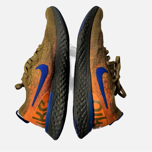 NIKE Epic React Men's Flyknit Sneakers Multicolor Size Mens Size 7 - Picture 3 of 9